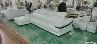 【大厂仿真皮沙发】实木框架，高回弹海绵45密度。全新包装，质量非常好，3.6米右贵妃 - 西安28生活网 xa.28life.com